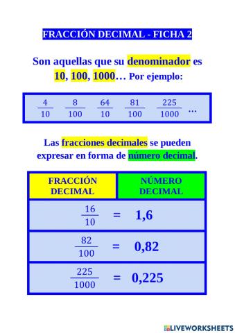 Fracción decimal