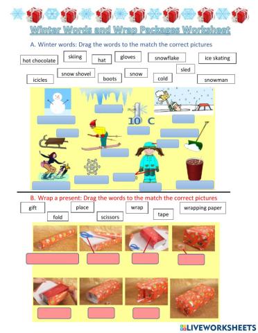Winter words and wrap present