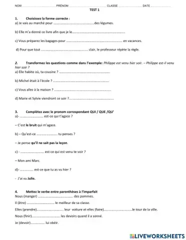 Test 2 Connexions 2 Unité 1 et 2