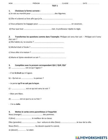 Test 2 Connexions 2 Unité 1 et 2