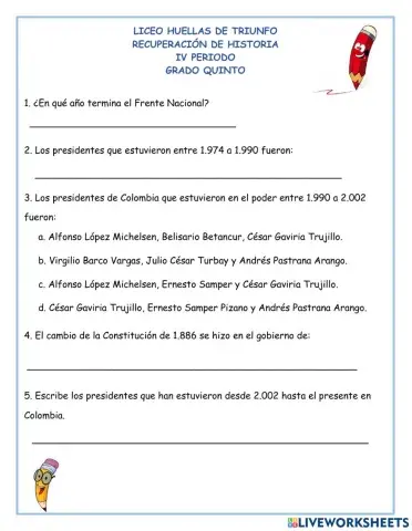 Recuperación Historia