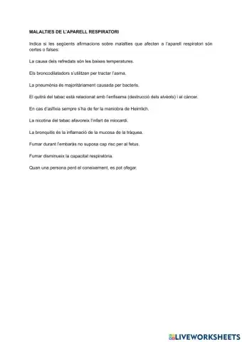 Malalties de l'aparell respiratori