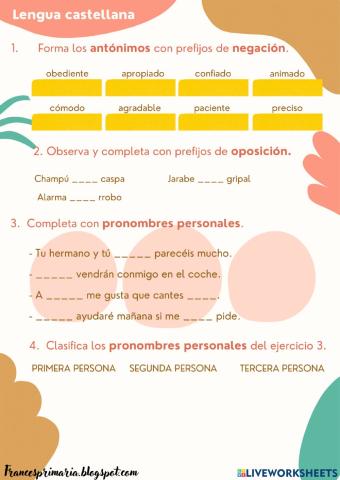 Prueba escrita Lengua
