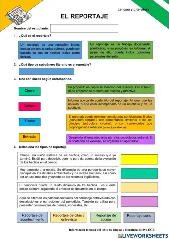 Reportaje y tipos de reportaje