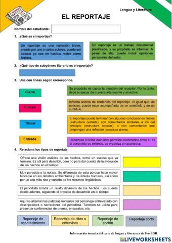 Reportaje y tipos de reportaje