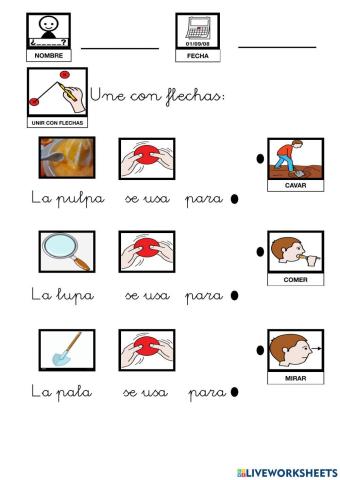 Vocabulario con la l y la p para tea
