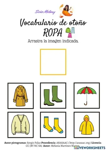 Vocabulario ropa otoño