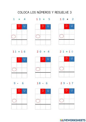 Coloca y resuelve 3