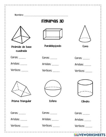 Elementos de figuras 3D