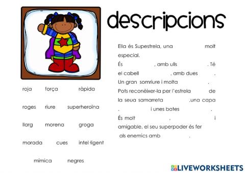 Descripció superheroïna