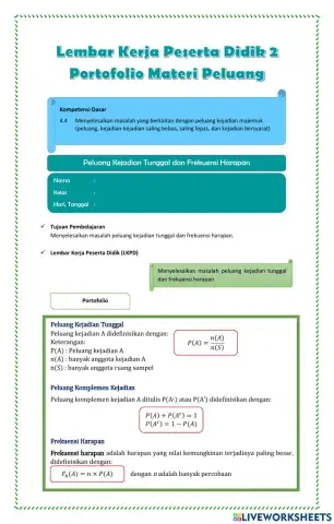 Peluang LKPD 2