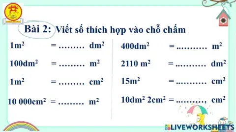 Phiếu bài tập Toán 4