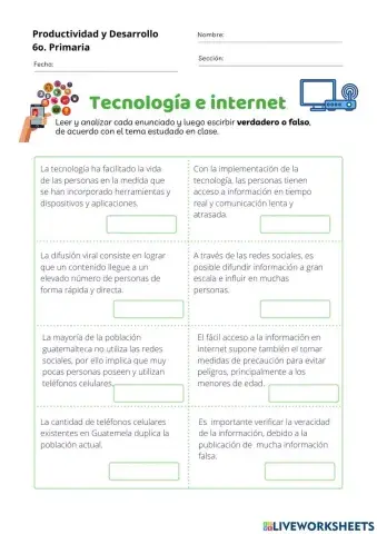 Tecnología e internet