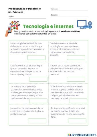 Tecnología e internet