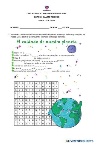 Examen etica y valores