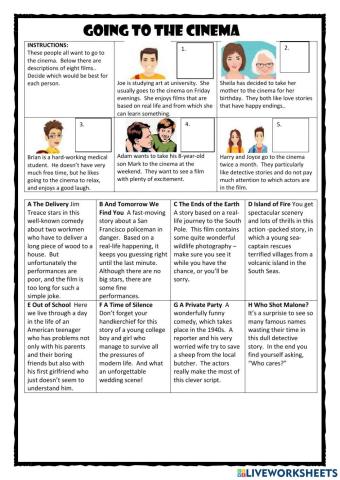 Going to the Cinema PET Reader