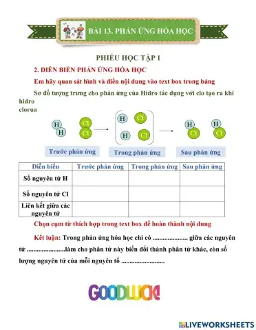 Diễn biến phản ưng háo học