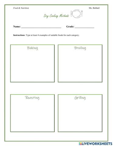 Dry Cooking Methods
