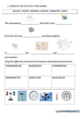 The atmosphere and weather instruments