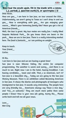 Reading: Travel Emails