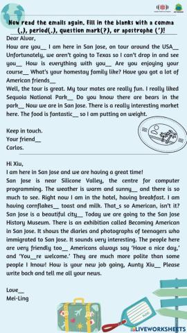 Reading: Travel Emails