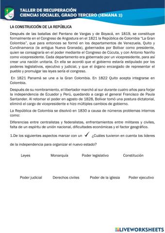 Taller 3 recuperativo quinto