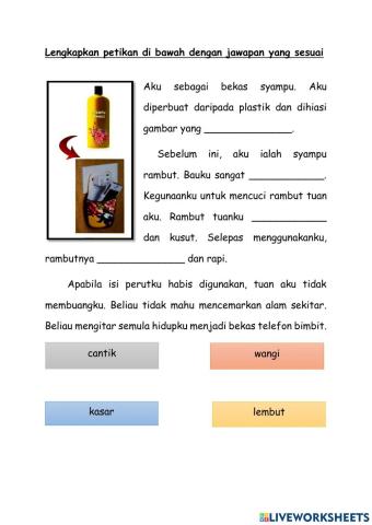 Kata Adjektif Pancaindera Tahun 3 SJKC