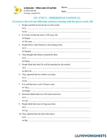 G9 u5 impersonal passive 2