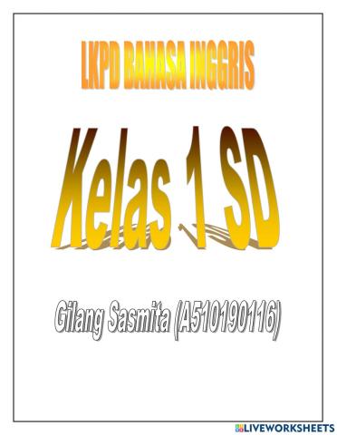Lkpd kelas 1 bahasa inggris