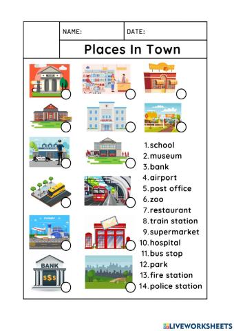 Places in town