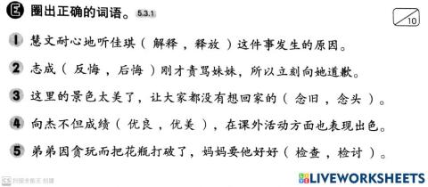 三年级华文总复习4