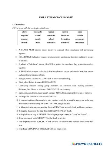 Impact 3 - Unit 3 - Revision on Vocabulary & Grammar
