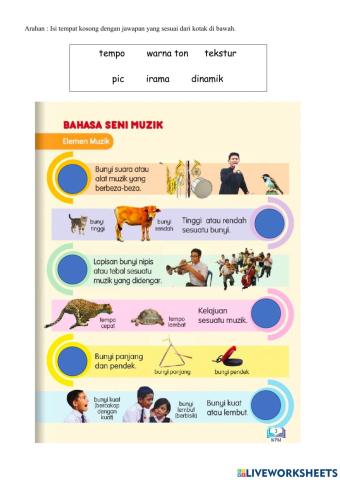 Pendidikan Muzik Tahun 3 Bahasa Seni Muzik