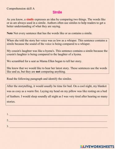 Simile and Metaphor - Preserving Our Heritage