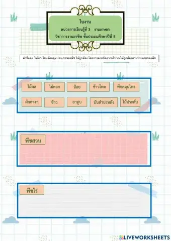 ประเภทของพืช