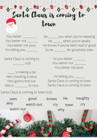 Santa Claus is coming to town