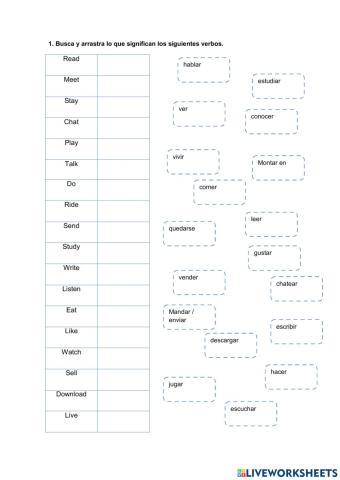 Verbs and routins