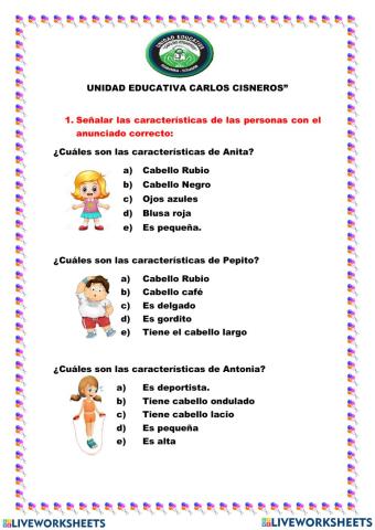 Caracteristicas fisicas de las personas