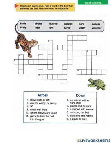 R Controlled Vowels Crossword