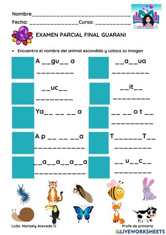 Examen parcial final guarani