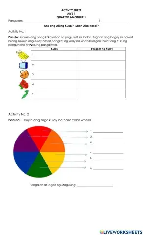 Ano ang Aking Kulay?  Saan Ako Kasali?