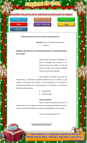 Elementos de una solicitud y redacción