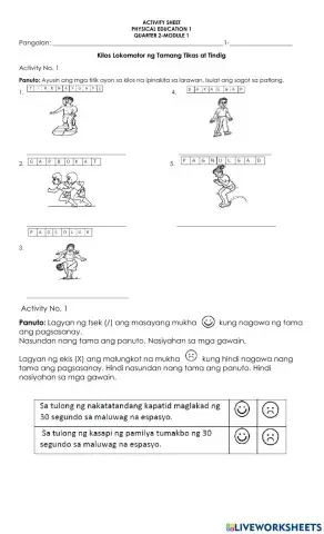Kilos Lokomotor ng Tamang Tikas at Tindig