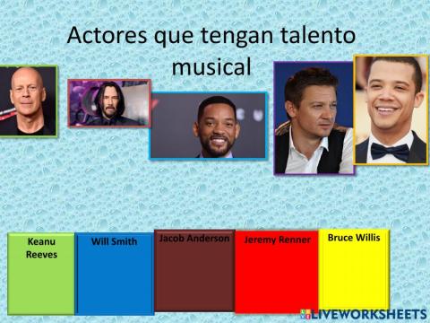Actores que tengan talento musical