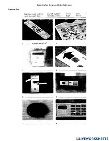 Explaining how things work in the hotel room