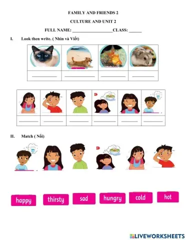 HT Lớp 2 culture 1 and unit1-lesson1