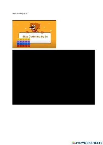 Skip counting by fives