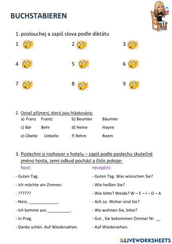 Buchstabieren - Alphabet