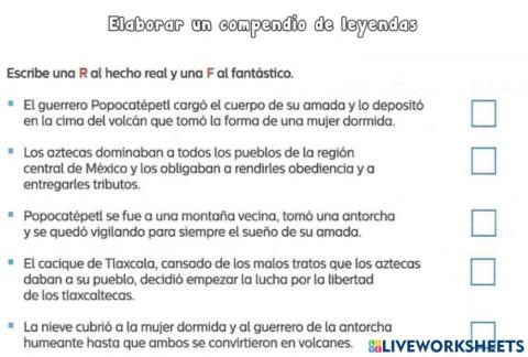 Realidad y fantasia en leyendas