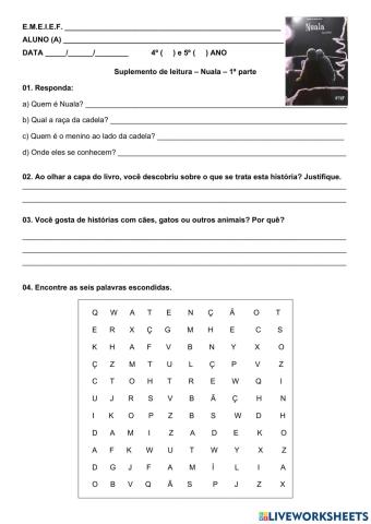 Nuala - suplemento de leitura parte 1